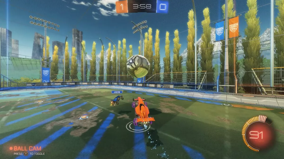 rocket league in game